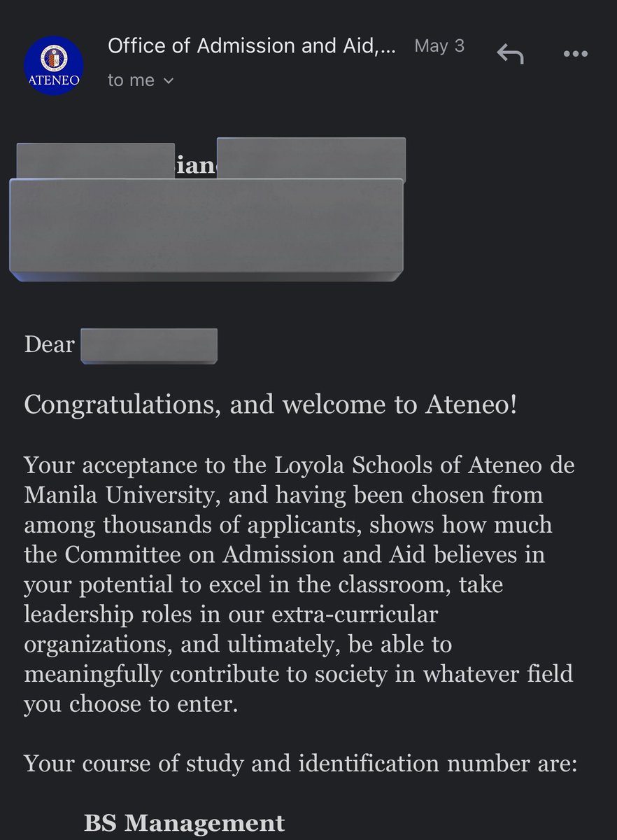 louvrefile's tweet photo. GUESS WHO PAASED ATENEO AND DIDNT KNOW BC IT WAS IN HER PROMOTIONS MAIL 😭💙 https://t.co/m1NDvKBZAp