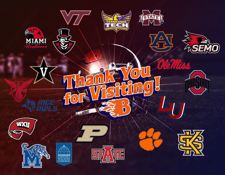 We want to thank each and every college football coach who checked out our kids this last week!

We have a great group of young men; keep them on your radar!!🔥🔥🔥🧡💙

#WeAreBlackman
#Family