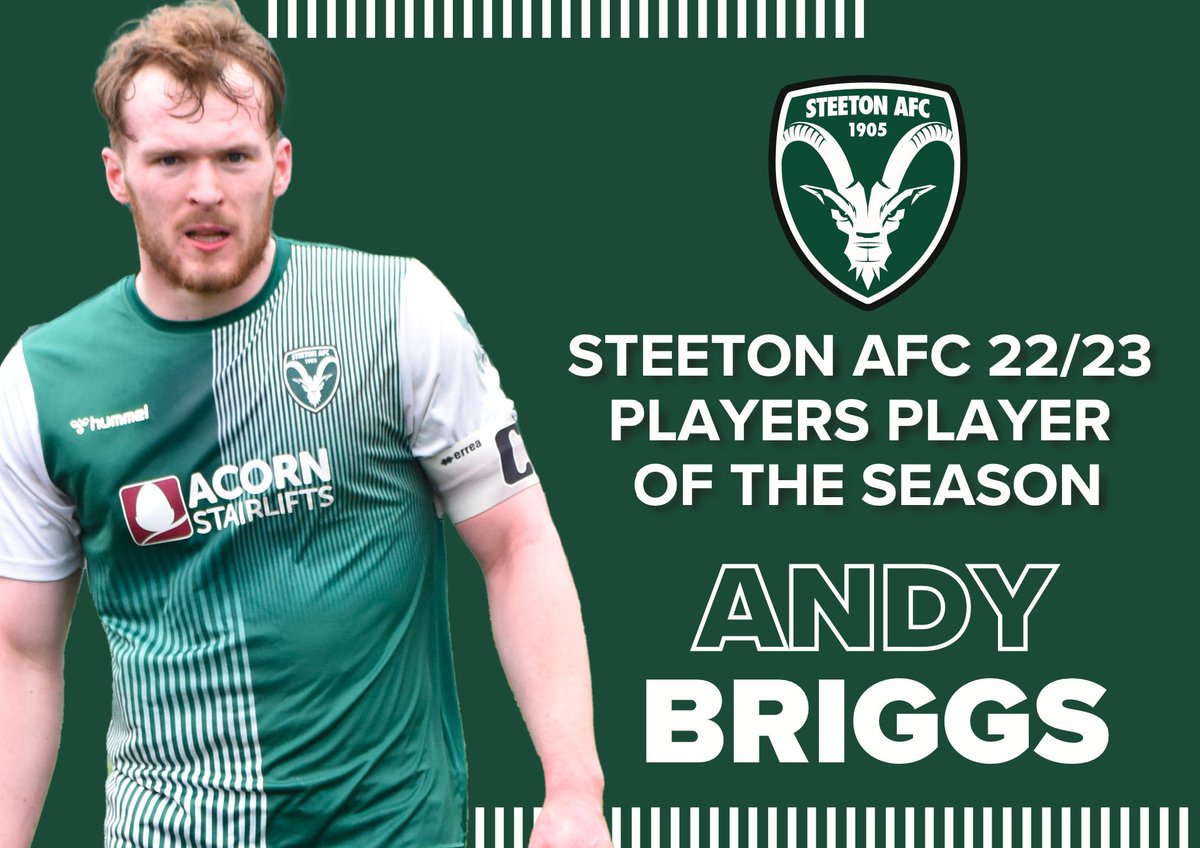 🏆 𝙋𝙇𝘼𝙔𝙀𝙍'𝙎 𝙋𝙇𝘼𝙔𝙀𝙍 𝙊𝙁 𝙏𝙃𝙀 𝙔𝙀𝘼𝙍

💚 As voted for by his teammates, the Player's Player of the Year is <a href="/_andybriggs/">andy</a>!

🫡 The skipper leading by example.

#chevrons