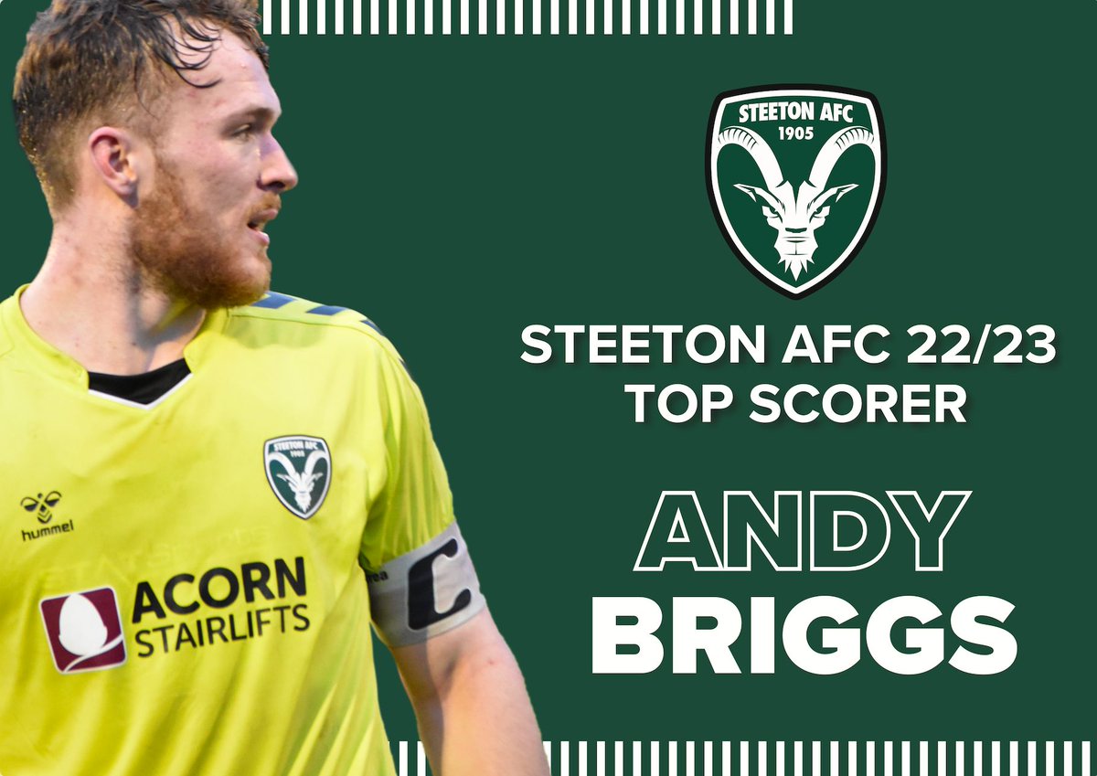 🏆 𝙏𝙊𝙋 𝙎𝘾𝙊𝙍𝙀𝙍

⚽ With a club record 35 goals in a season at semi-professional level, the top scorer award goes to <a href="/_andybriggs/">andy</a>!

#chevrons