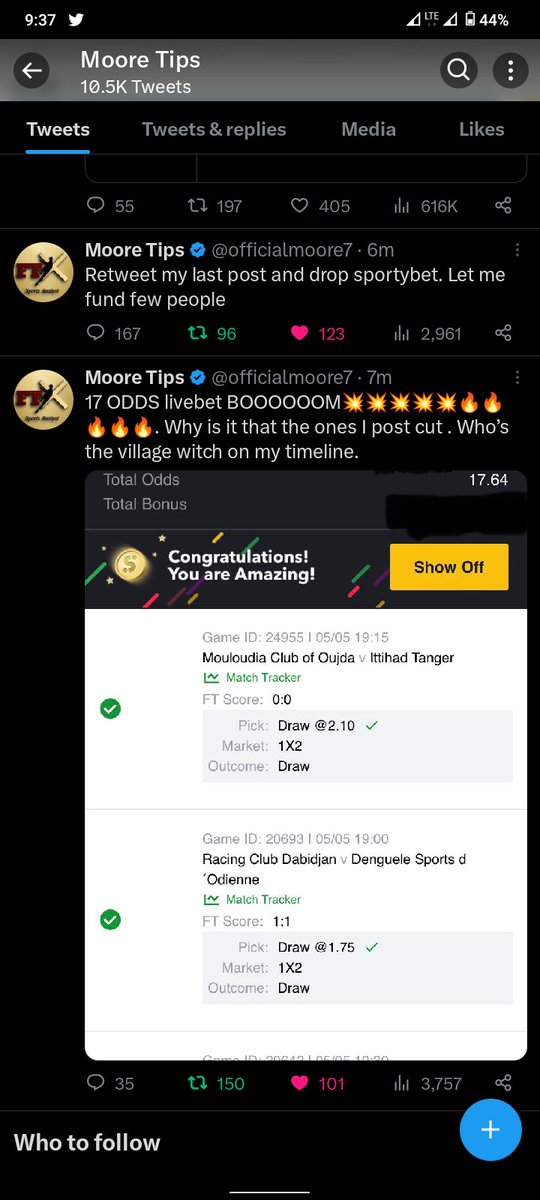 <a href="/officialmoore7/">Moore Tips</a> Done boss
 I hope you see this 
08086733285
Thank you