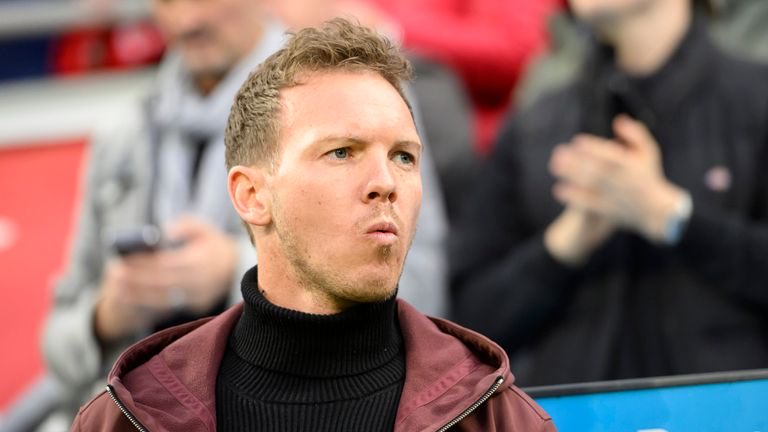 TheSpursExpress's tweet photo. 🎙| @FabrizioRomano (🥇): “Julian Nagelsmann is NOT prepared to advance to the final stages of a negotiation with #Tottenham, until he knows what is going to happen with the board. The situation is up to Daniel Levy and what he wants to do with the director vacancy first.” https://t.co/a40g2ta2pZ