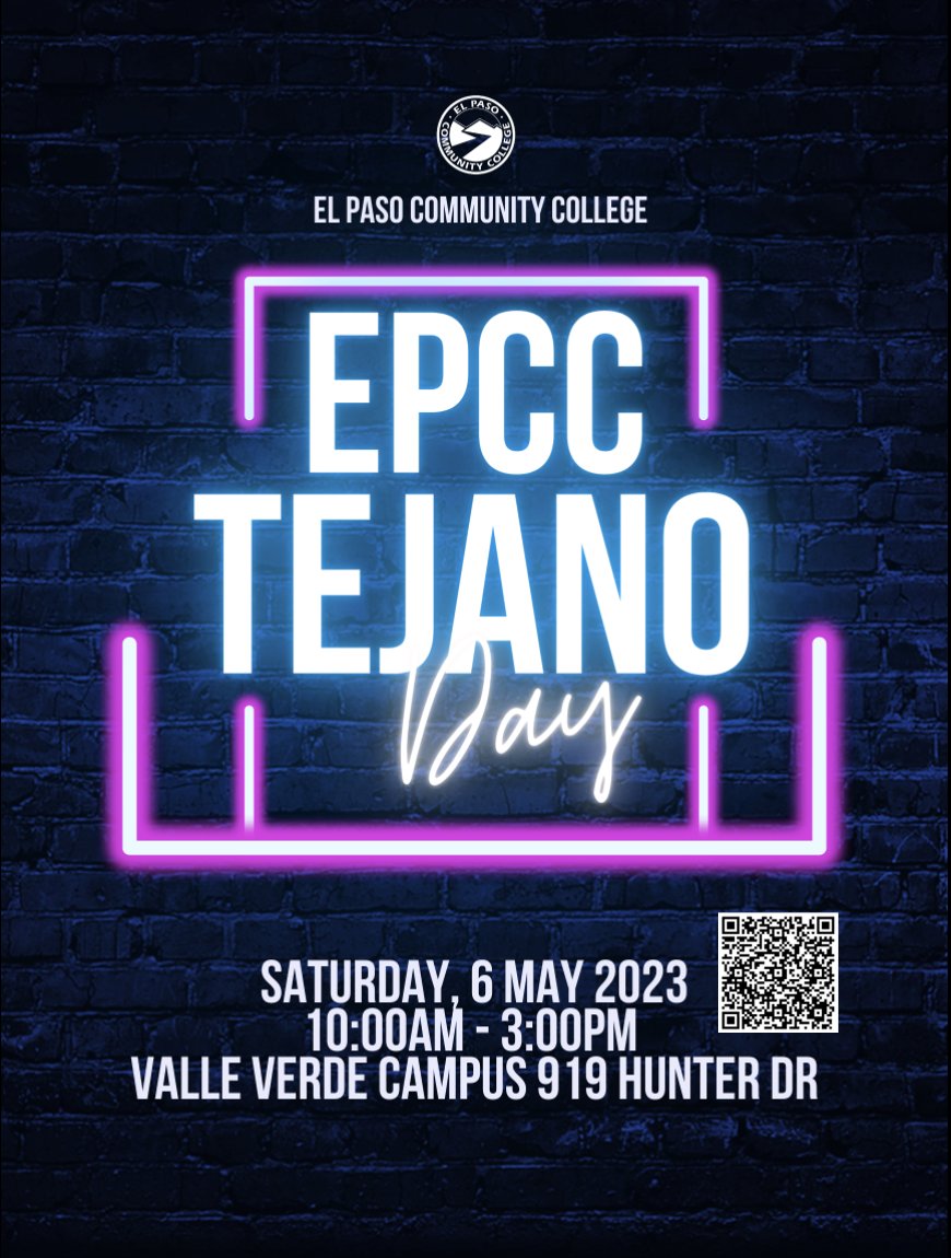 Make plans to attend our first ever <a href="/EPCCNews/">EPCC</a> Tejano Day! Register for the summer or fall semester, visit our resource fair, take a campus tour, or attend our Enrollment Presentations. Let us help you move forward with your educational and career pathway! #EPCCpride