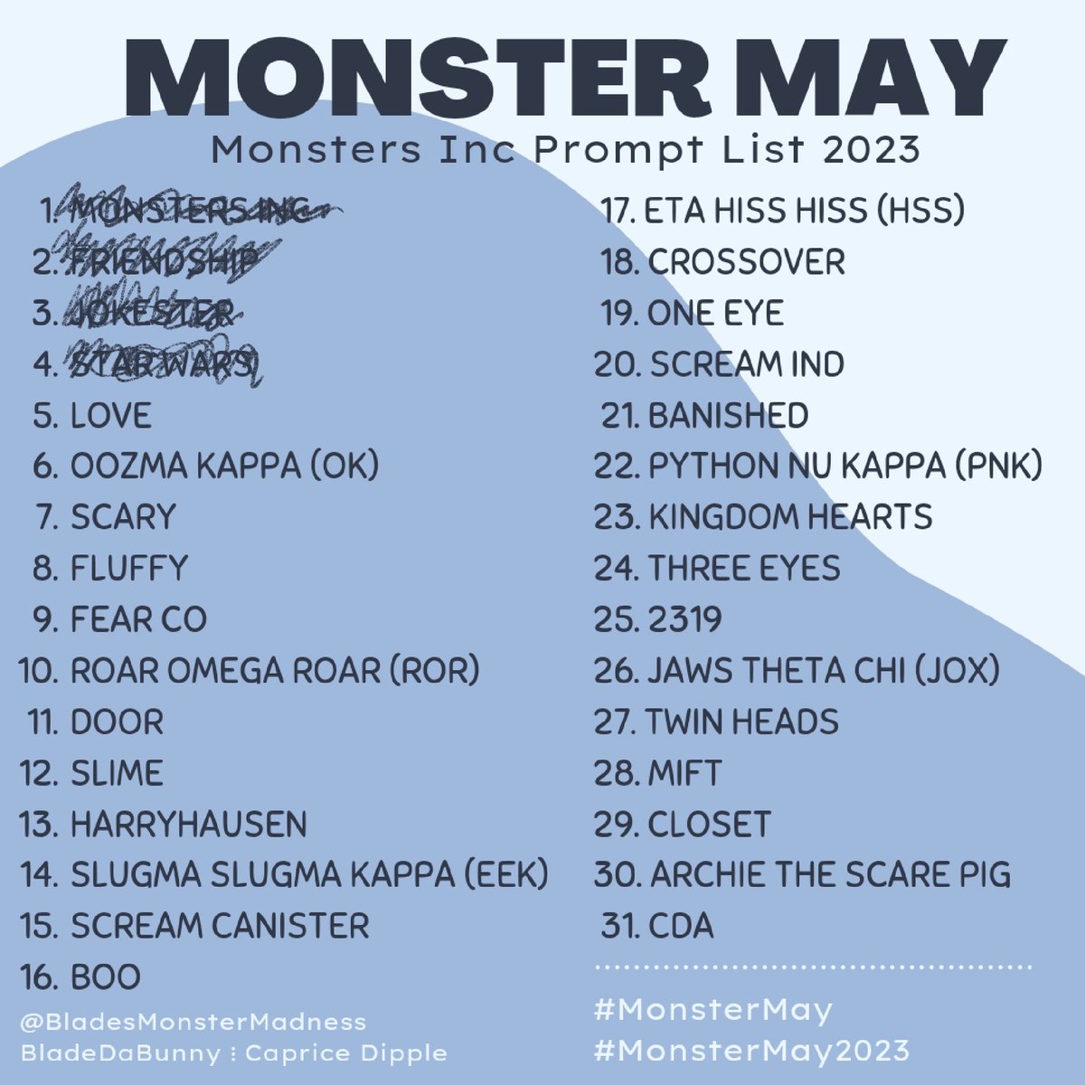 BladeDaBunny's tweet photo. #MonsterMay Day 5 ⋮ Love
⋯⋯⋯
If you do join in this challenge don't forget to use the tags #MonsterMay2023 and please tag me!

#PromptList #DrawingPromptList #MonsterCharacters #MonstersInc #MonstersAtWork #Fanart #DigitalArt #Disney #Pixar #Celia #Mike #MikexCelia https://t.co/6aVlw24SRF