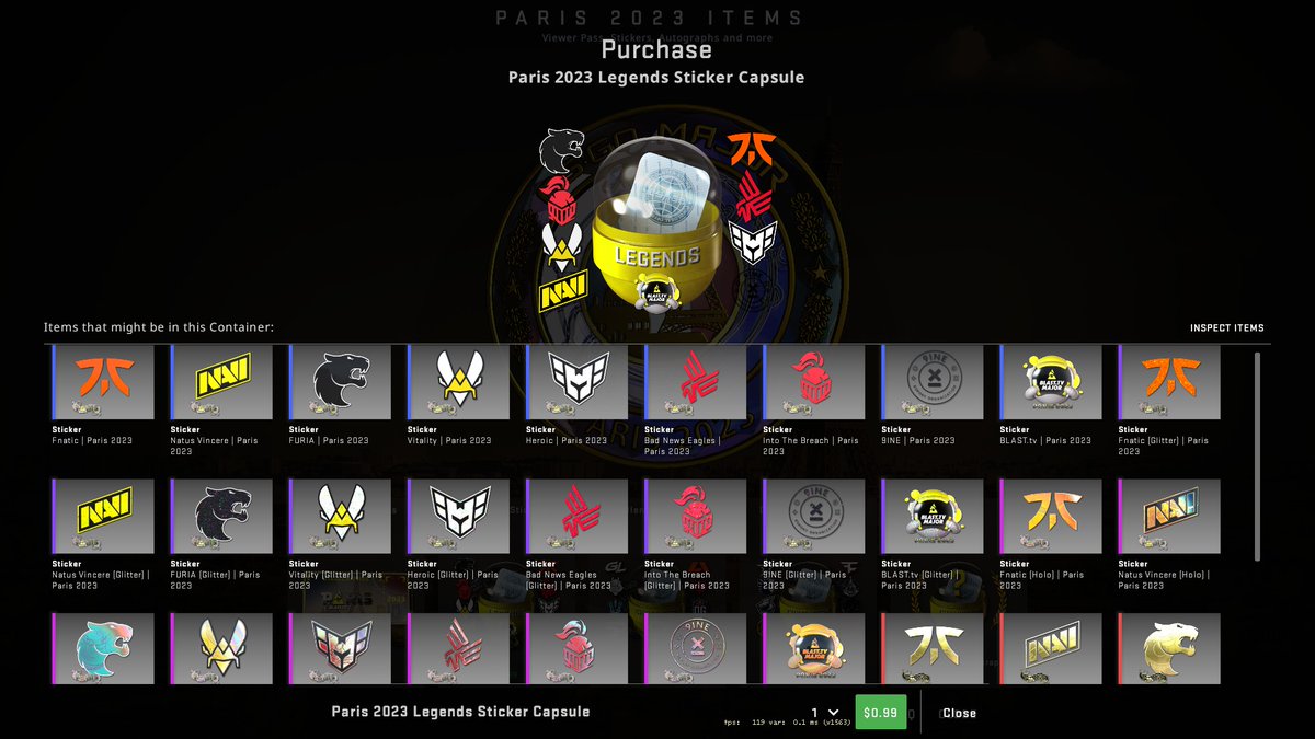 ❕| Os stickers do #BlastTVParisMajor2023 finalmente lançaram!

Qual o seu favorito? 💛🐔

#XTZWAR #XTZFAMILY