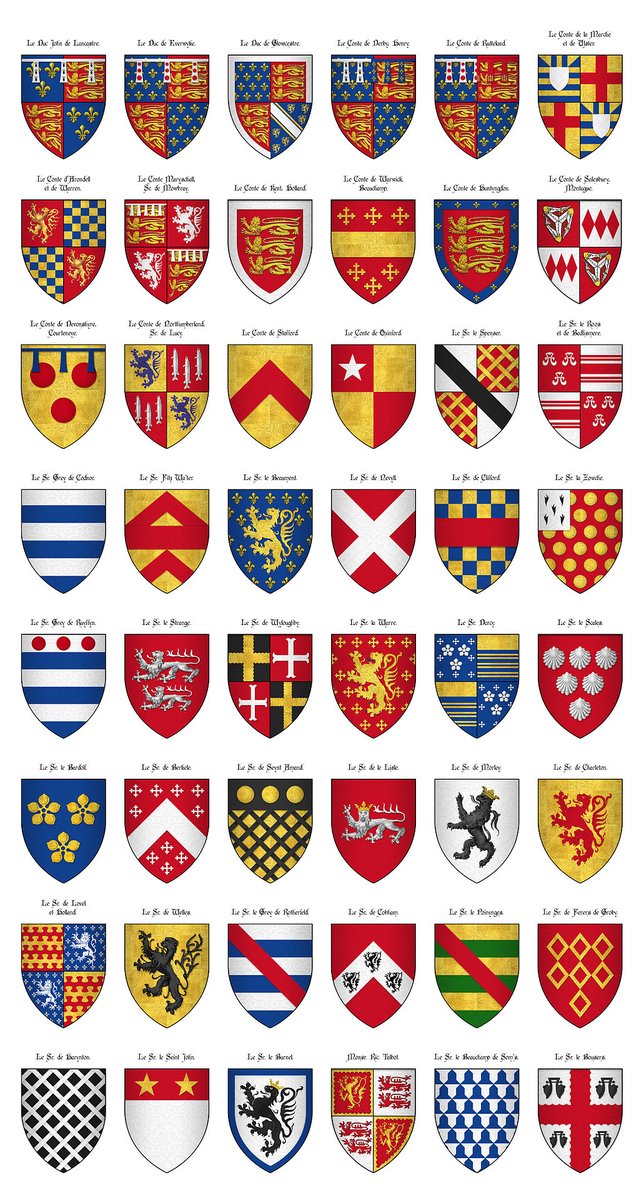 Ancestroy's tweet photo. Medieval warfare was all about strategy, but it was also a chance to show off your fancy coat of arms. #MedievalWarfare #FashionHistory https://t.co/xijiGyVnkp