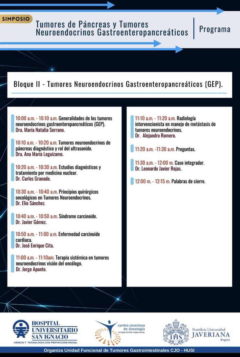 Cordialmente invitados al “Simposio de Tumores de Páncreas yTumores Neuroendocrinos GEP” <a href="/MedicinaPUJ/">Medicina Javeriana</a>  #CentroJaverianoDeOncologia #HUSI