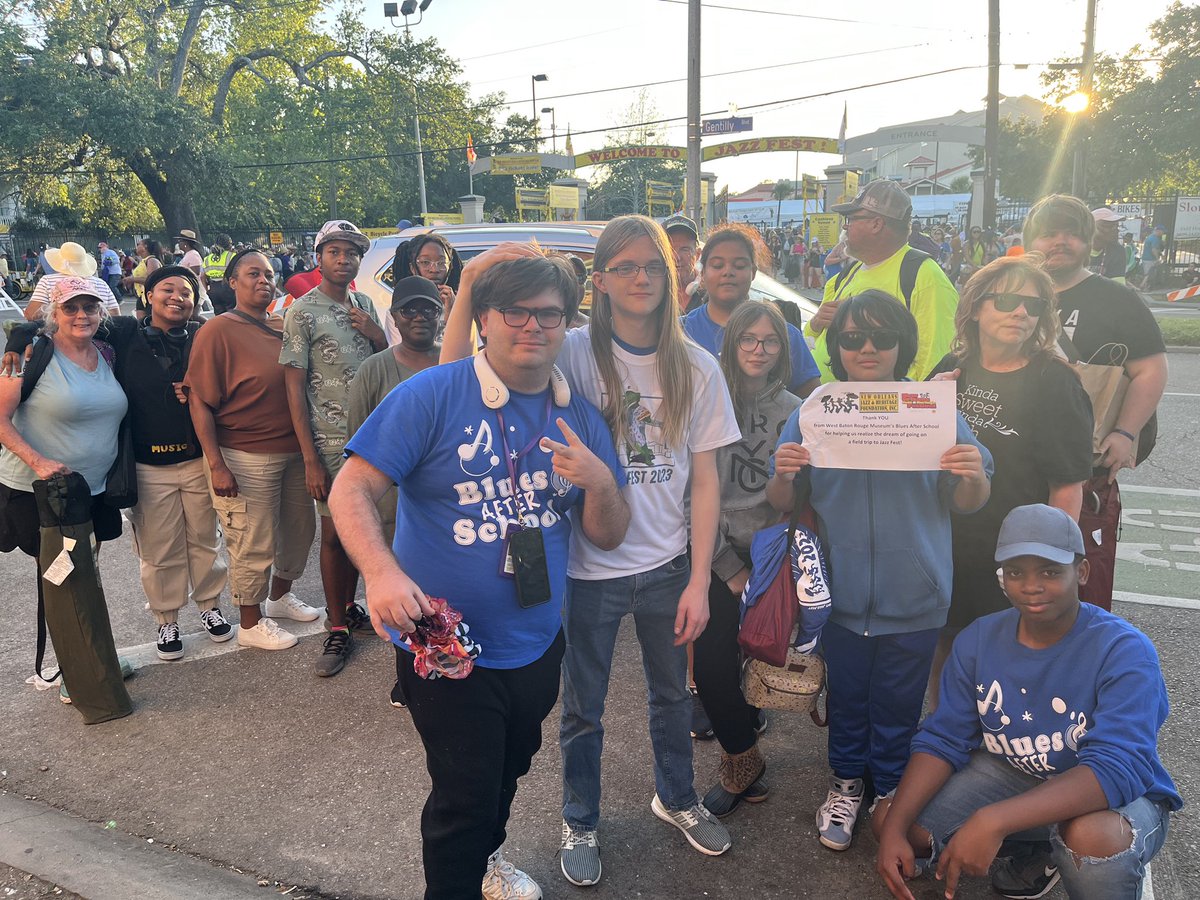 WBRM's tweet photo. Our Blues After School Program students had a blast at @jazzfest last weekend thanks to Community Outreach Tickets provided by @Jazznheritage ! 

#jazzfestcommunity #jazzfestoutreach https://t.co/X5zryEuSXX