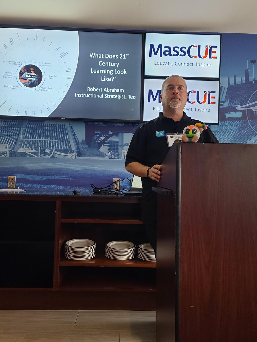 OTIS4educators's tweet photo. We are LIVE from the MassCUE Corporate Sponsor Showcase 2023! Featuring @RobATEQ's presentation, "What Does 21st Century Learning Look Like?" Make sure to stop by to see all that we have to offer! #edtech #edchat #wheresOTIS https://t.co/hKVF5qcd2b