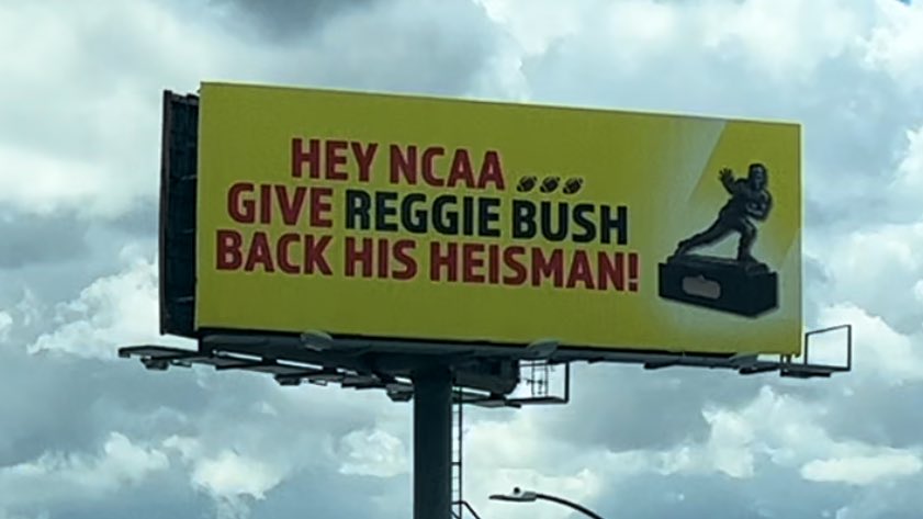 USC Trojans - Reggie Bush - Billboards in L.A. Demanding NCAA Return Heisman Trophy