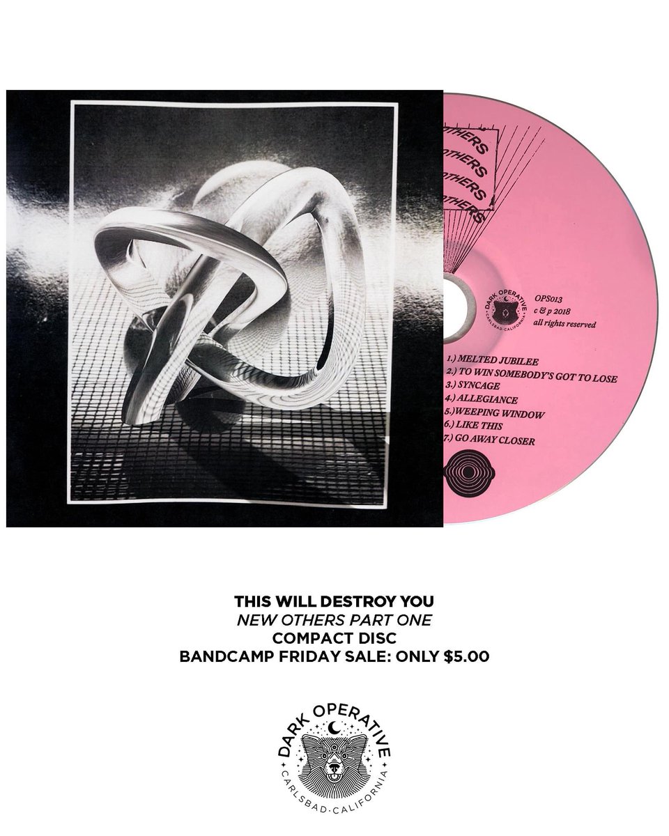 Bandcamp Friday: “New Others Part One” CD for only $5

thiswilldestroyyou.bandcamp.com/merch

Thank you.

#BandcampFriday