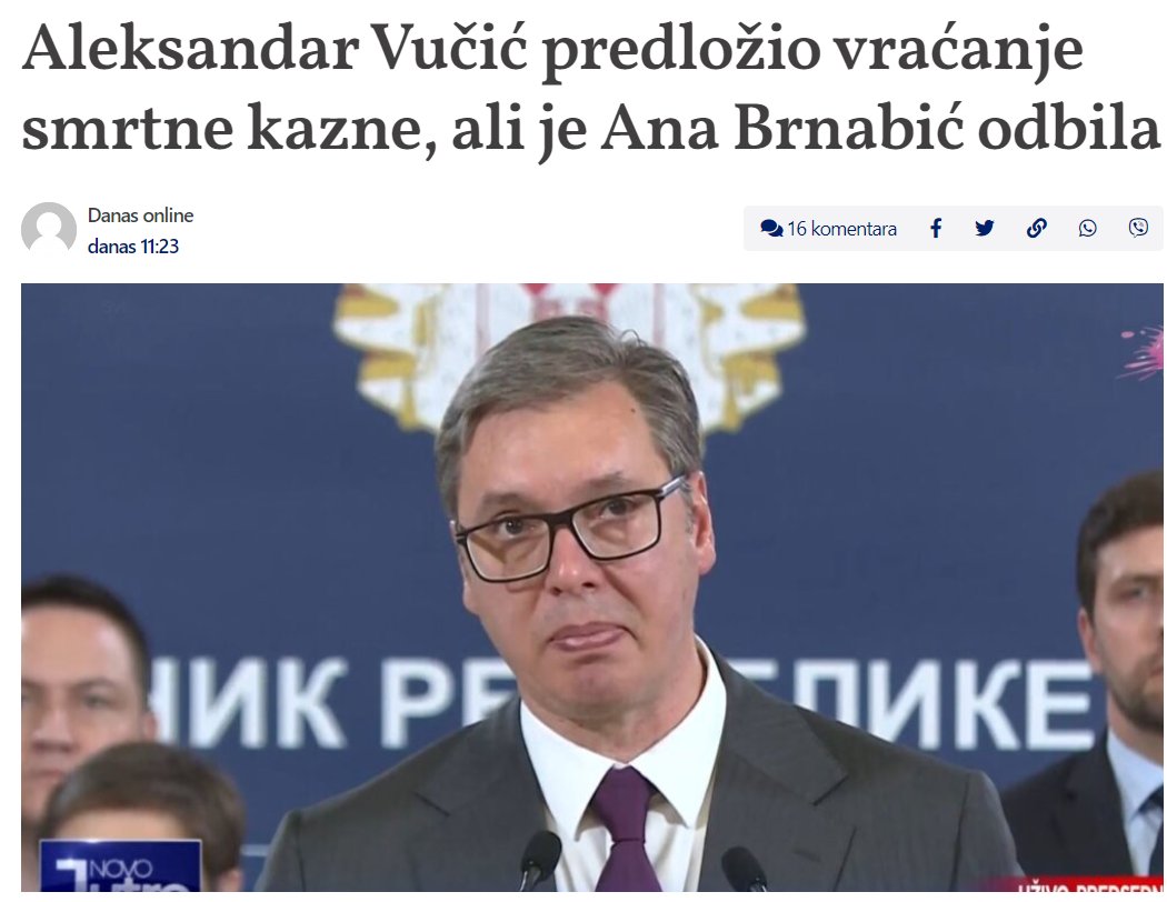 АМНЕЗИЈА...
Заборавио је ВУЧИЋ ПЕДЕР ко је кога учио да пуца у стрељани касарне ПАНЧЕВО 5000, а и да је КОЛУВИЈУ поздравио речима "па није убио човека ако продаје дрогу, а и то је дозвољено у Немачкој". Заборавио је Вацића, Зељу, Звонка и Веселина док СТРЕЉАЈУ НАШУ ДЕЦУ У ШКОЛАМА