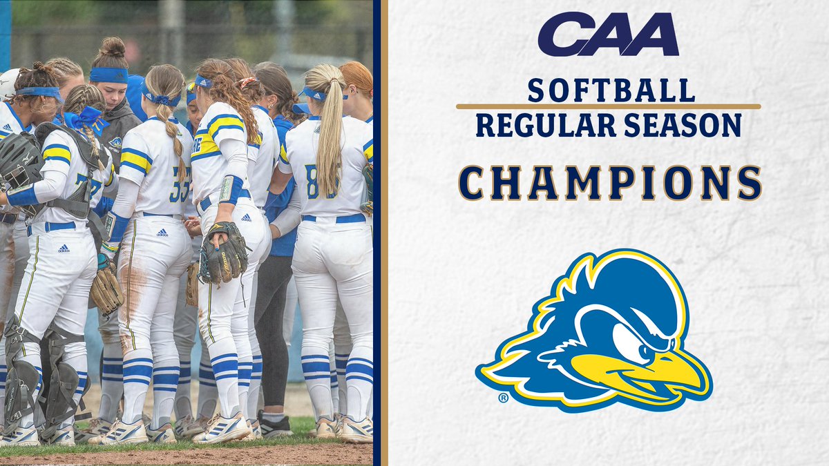 🥎 Back-to-back! @Delaware_SB wins the CAA Regular Season title for the second straight season and will be the top seed in the conference tournament.