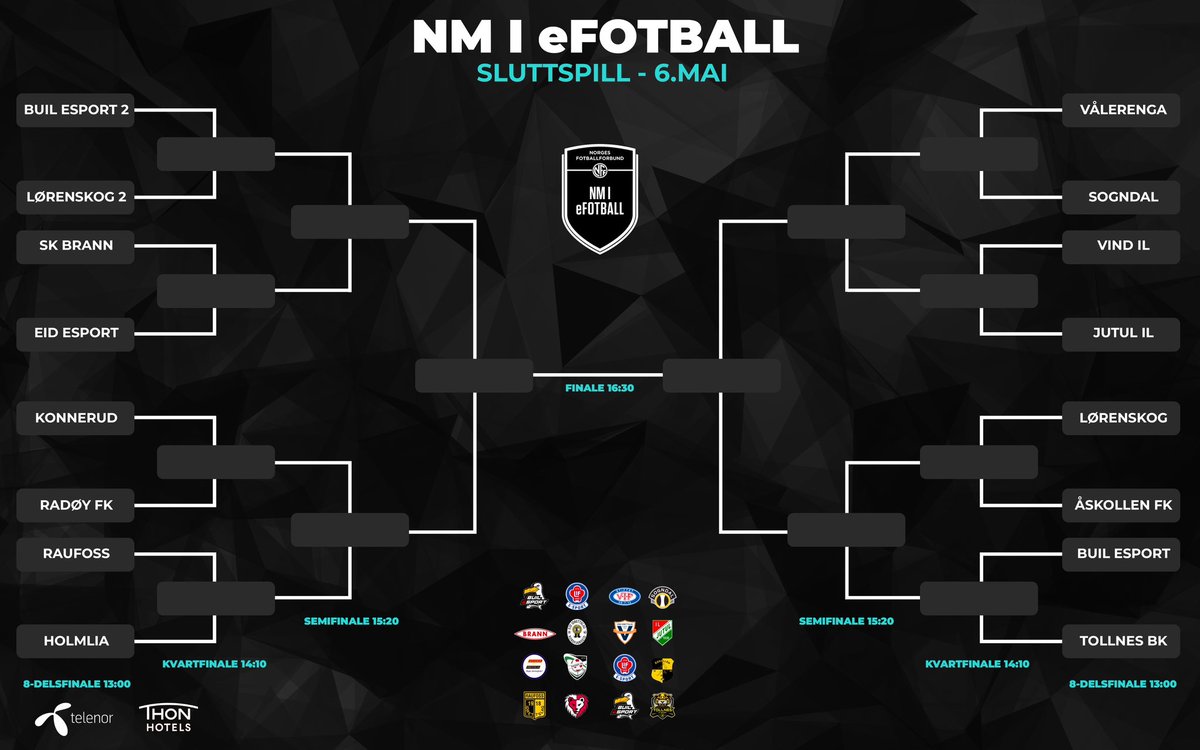 Turneringstreet for morgendagens sluttspill i NM i eFotball 🎮⚽️ Klarer <a href="/raufossesport/">Raufoss Esport</a> å forsvare tittelen fra i fjor, skal @HyperrFIFA ta sitt andre NM gull, denne gang sammen med <a href="/ValerengaOslo/">Vålerenga Fotball Elite</a>/<a href="/OffPitchEsport/">Off Pitch Esport</a> eller blir det et helt nytt lag som kan krone seg Norgesmester? 🏆