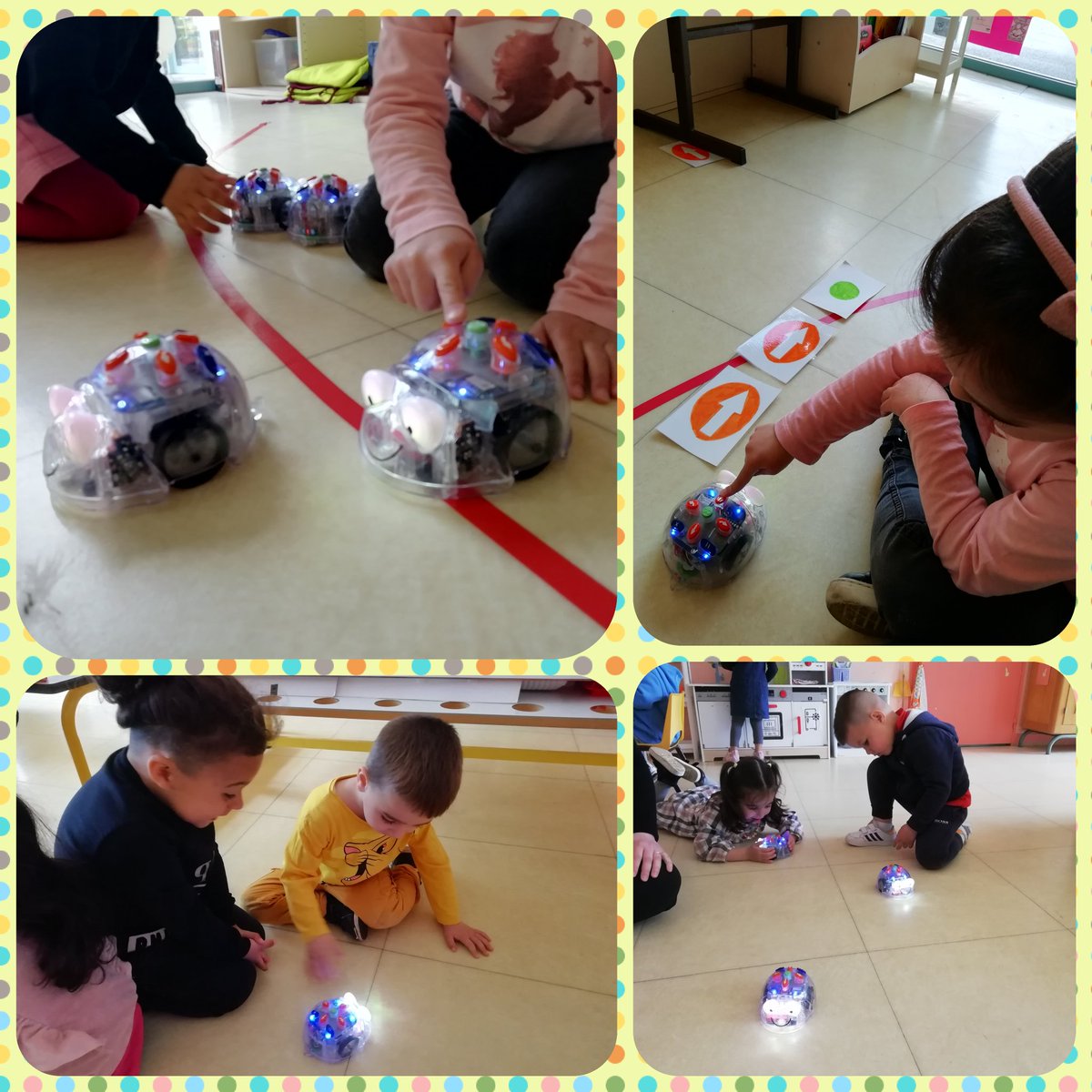 EcoleGalleron's tweet image. C'est avec de grands sourires que les TPS ont accueilli de drôles de petites bêtes dans leur classe  ! Une 1ère approche de programmation avec les blue-bot @CpnumLAigle qui permet également de travailler le langage et la coopération. #DTPS @TICE_for_all