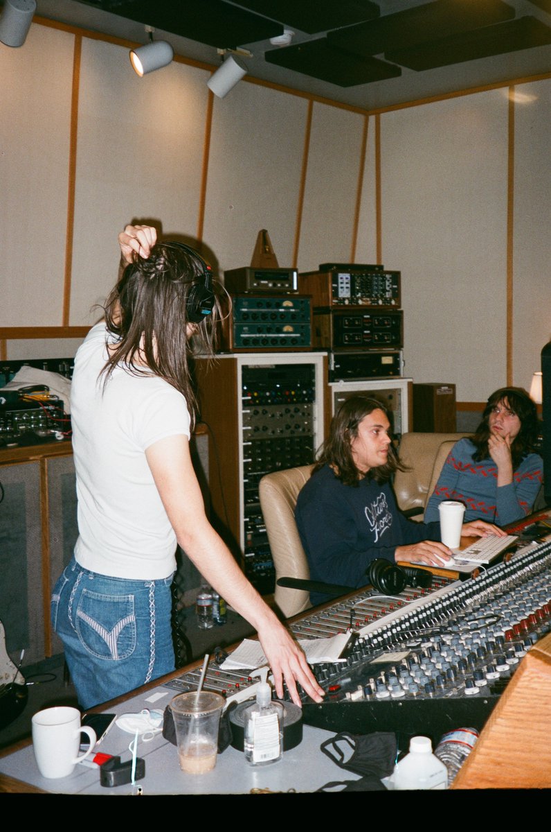 Everything Harmony is out now! Pictured here are The Lemon Twigs and Rias Reed the head engineer for the album. Photos by Sam Fickinger at Hyde Street Studios in San Francisco, CA. lemontwigs.ffm.to/everythingharm…