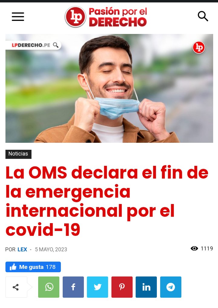 IroChaguaPayano's tweet photo. DESPUÉS QUE LA MENTIRA HA SIDO DESMANTELADA YA ES RIDÍCULO CONTINUAR CON LA EMG SANITARIA INTERNACIONAL.
Hoy hay procesos penales en curso por corrupción y genocidio por la farsa #pandemia. Y los traidores del @Minsa_Peru mantienen la EMG SANITARIA COVID

https://t.co/vNpNgnWRb6 https://t.co/UnoIpVHGtL