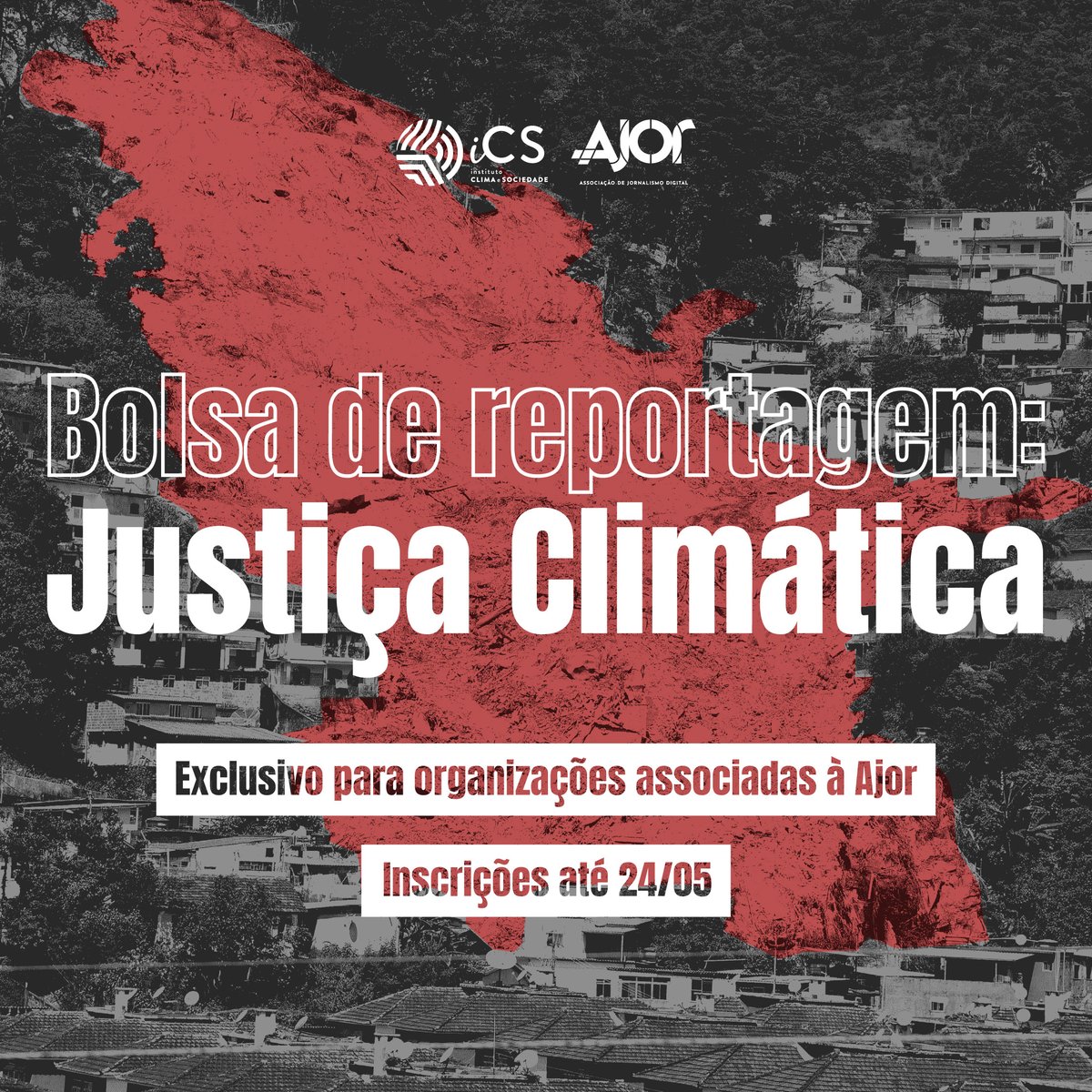 ajor_digital's tweet photo. 🔊 Atenção, Associadas! A #Ajor lança nesta sexta, durante o #Festival3iRio, as inscrições para o edital “Bolsas de reportagem: Justiça Climática”, em parceria com o Instituto Clima e Sociedade (@climaesociedade). https://t.co/3wokG02BR3
