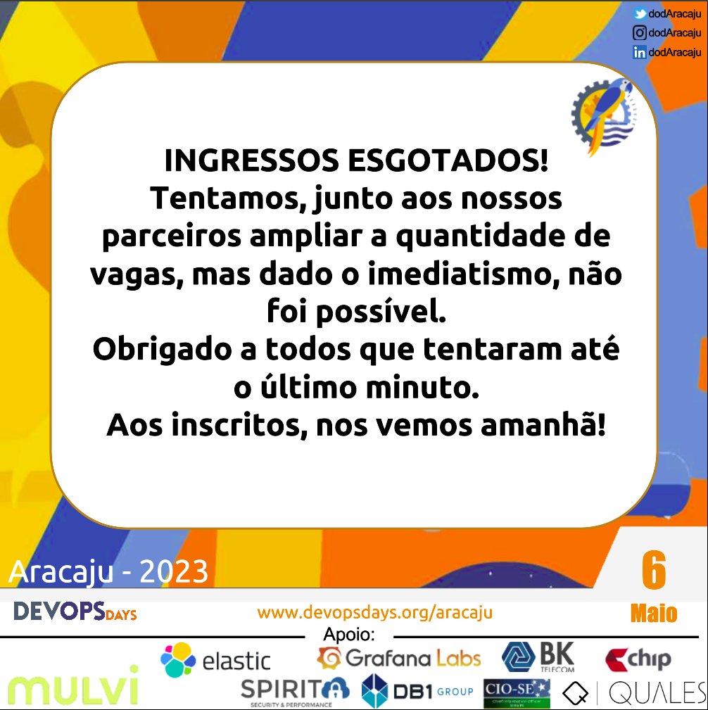 É isso pessoal, fizemos o possível. Agora só na próxima edição. Aos inscritos, até amanhã.