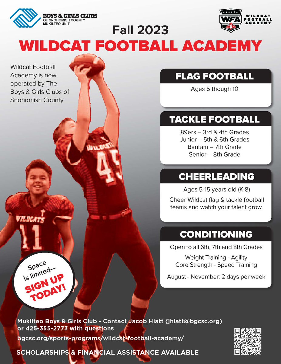 Sign up for fall football and cheerleading!- mailchi.mp/bgcsc.org/fall…