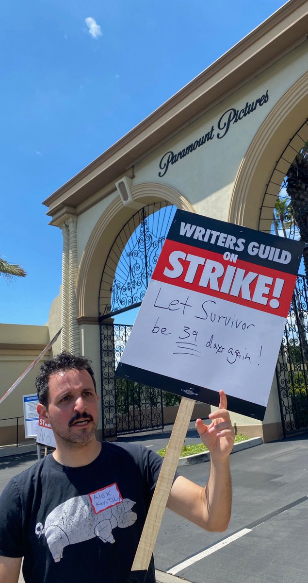 Fighting the good fight at Paramount today. Solidarity! ✊ #wgastrong #Survivor #Survivor44