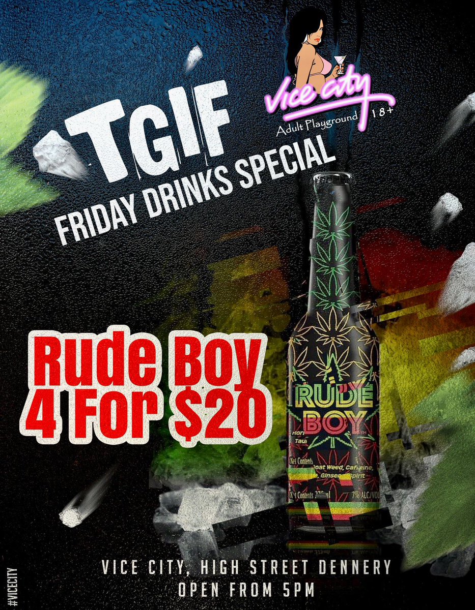 VicecitySlu's tweet photo. ~ Every Friday We Will Be Having Your Favorite Drink ๐ฅ๐ป On SpecialโฆThis Friday (Today) We Turning Up With RudeBoy ๐ฅต๐ฅ๐ฅ @ViceCity Open From 5PM #ViceCity #Dennery #Vybz #ChillSpot https://t.co/se92GPuNnI