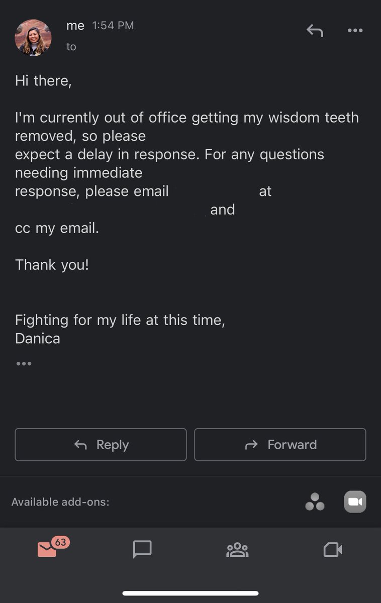 whichever individual started making gen z email sign offs - thank u for making email sendouts + autoresponse emails a little more enjoyable lmao