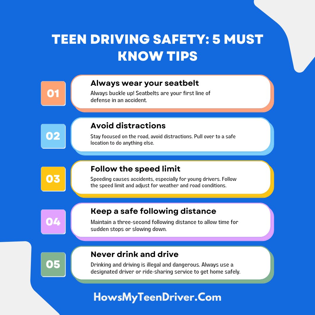Unlock the key to safer teen driving 🚗🔑 with these 5 essential tips! 🌟 Empower your young drivers with the knowledge they need to navigate the roads with confidence and responsibility. Let's drive change together! 🛣️💪 #TeenDrivingTips #SafetyFirst #EducateAndEmpower