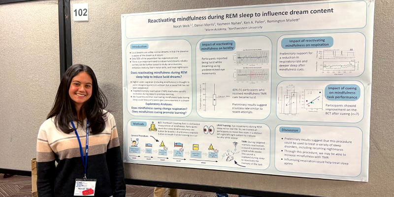 marinacademy's tweet photo. Breaking news:  MA student, Norah W., is making waves in the academic world! Several years of sleep research has culminated in Norah being highlighted by @CogNeuroNews

CNS: https://t.co/ndgTChf27E

#FutureScientists
#ScienceEducation
#YoungScientists https://t.co/sZvxIb1JQk
