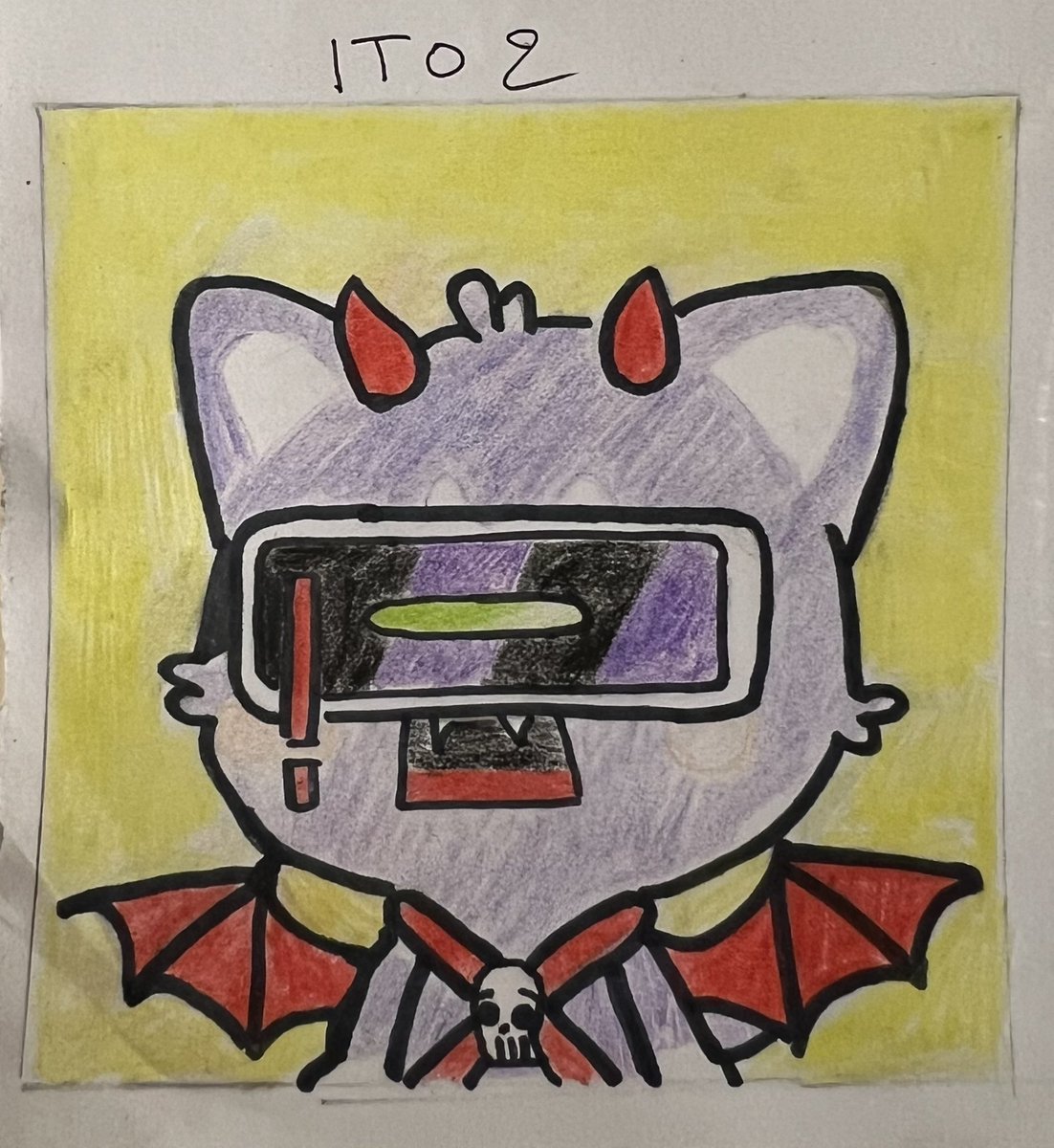 MCSHZIY's tweet image. I selected 3 ito2 and my daughter drew this Amazing creation! Crazy!!!
@officialmocossi #cnft 
#Mocossiplanet #ITO2ingame #contest3