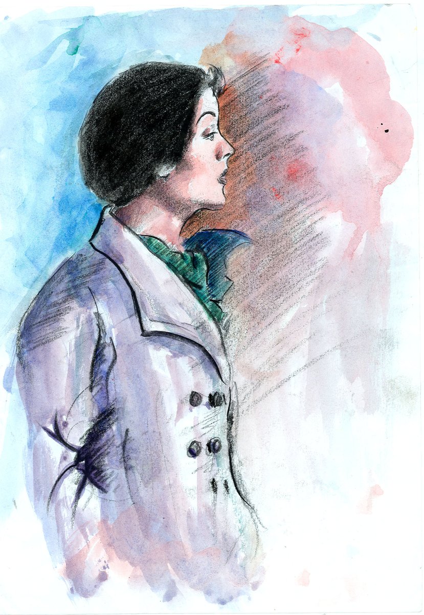 SoulJourneys3's tweet photo. #sketchart  #classic  #painting #woman #watercolor #sketching @ArtMutuals https://t.co/gDHrOZ313I