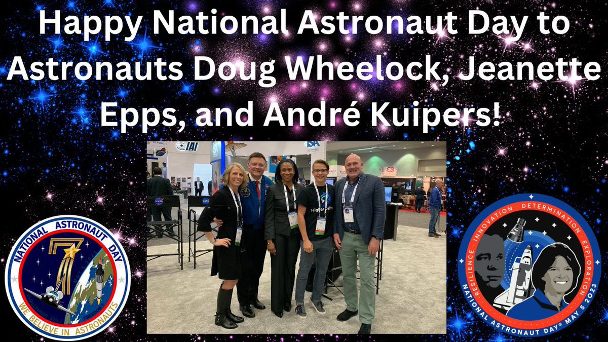 Sending galactically good wishes for an out of this world awesome #NationalAstronautDay to @Astro_Wheels @Astro_Jeanette & @astro_andre! It's been an honor and a privilege to work with all of you. Thanks for inspiring so many! #SpaceInspires @NationalDayCal #CelebrateEveryday