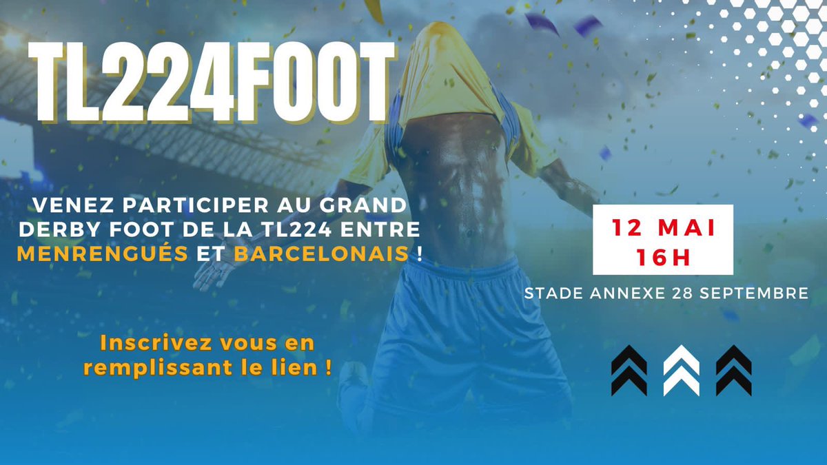 224GameUp's tweet photo. Bonne nouvelle la famille 🥰

Une partie de 𝗙𝗢𝗢𝗧 entre Twittos se jouera le 𝗩𝗲𝗻𝗱𝗿𝗲𝗱𝗶 𝟭𝟮 𝗠𝗔𝗜 au Stade Annexe du 28 septembre. 

Alors prêt pour un gros match sur une grande pelouse ?

C’est par ici les inscriptions : 
⇨ https://t.co/Xskypro4cj 
#224GameUp https://t.co/vDTMJU2eHF