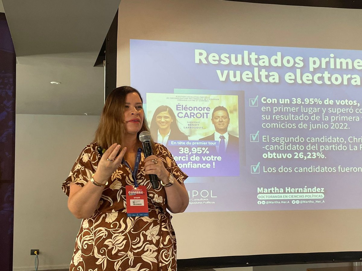 ALLcommx's tweet photo. Hoy @martha_her_a Presidenta de @ACEIPOL dio cátedra de #PolíticaInternacional con las elecciones legislativas en Francia, en medio de la crisis de gobierno de aquel país. Esto en el marco de la #CumbreMedellín https://t.co/HIGLCtxqcg