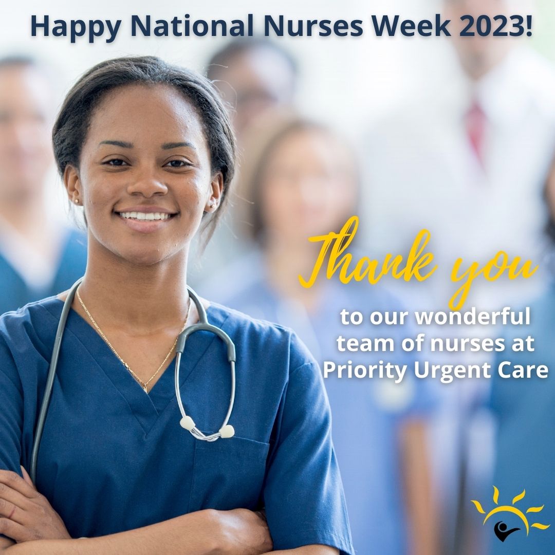 Happy National Nurses Week! At Priority Urgent Care, we're fortunate to have an incredible team of nurses who go above and beyond every day. We appreciate you & thank you! #NationalNursesWeek #easthavenct #cromwellct #unionvillect #ellingtonct #oxfordct #newingtonct