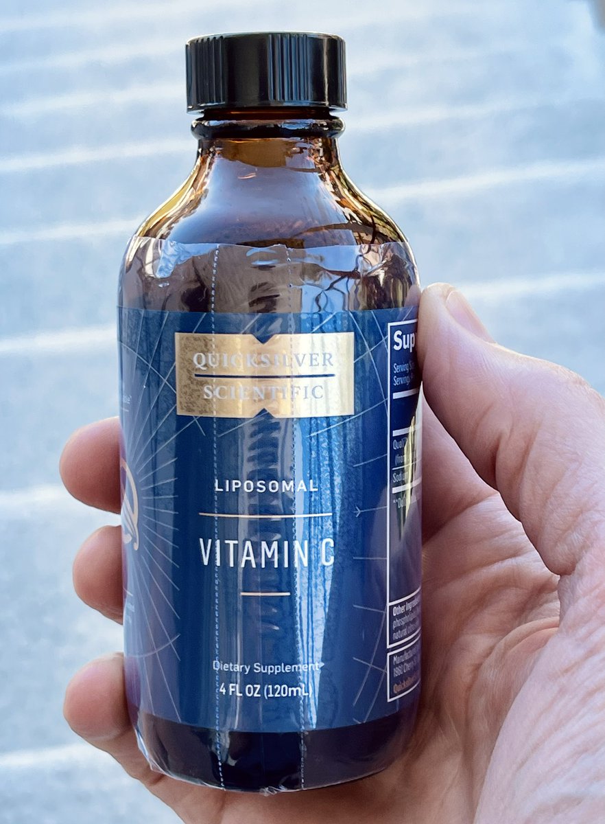 stopvaccinating's tweet photo. I’m feeling a bit under the weather. So I grabbed a bottle of liposomal vitamin C and am taking 10 grams every few hrs. I have several bottles in the fridge for times like these. It pays to stock up. And yes, I’m taking other supplements too. 😊 https://t.co/OdGk6iZrwl