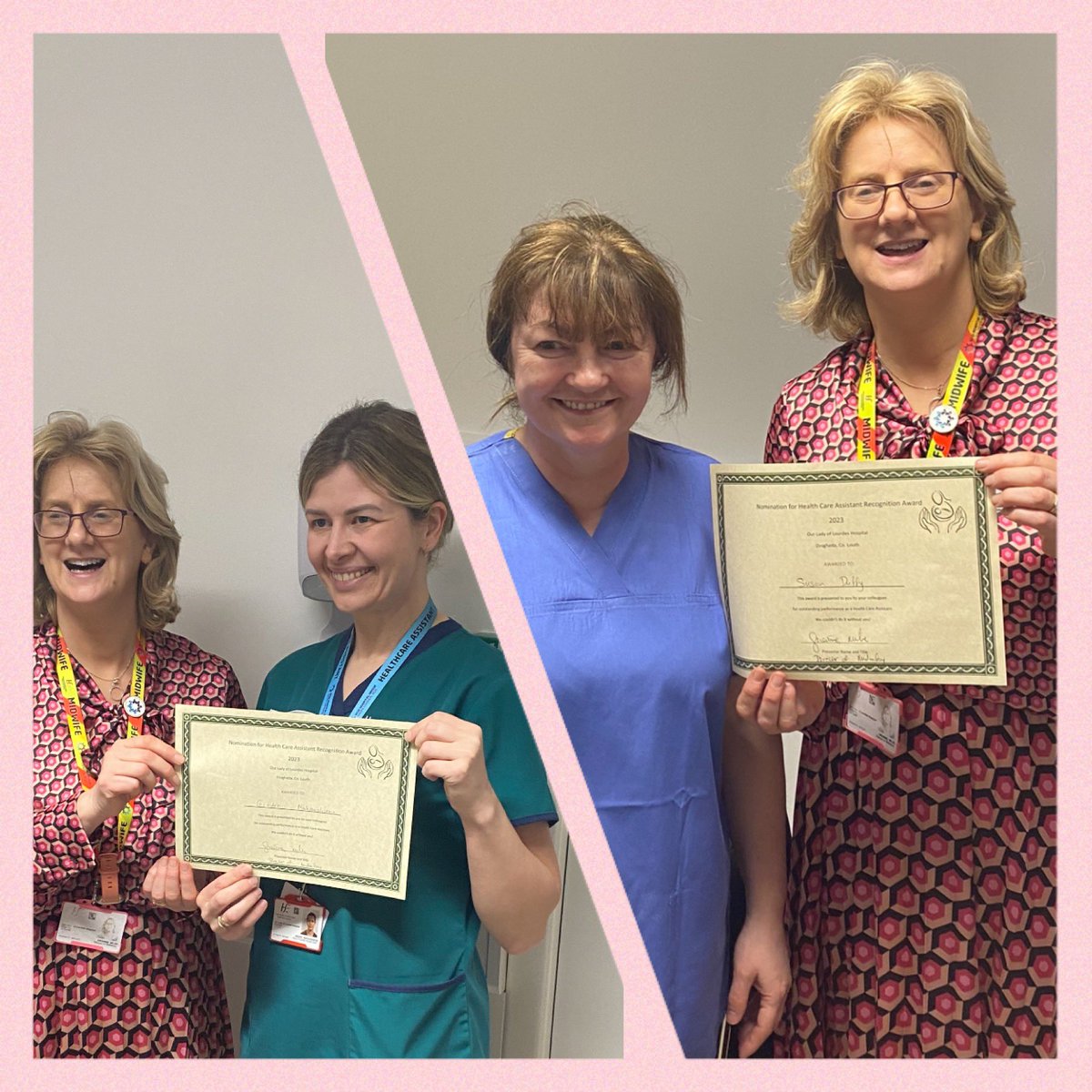 Congratulations to Giedre and Susan who were also nominated for their great work as HCA’s <a href="/OLOLMat_Unit/">@OLOLMaternityUnit</a>