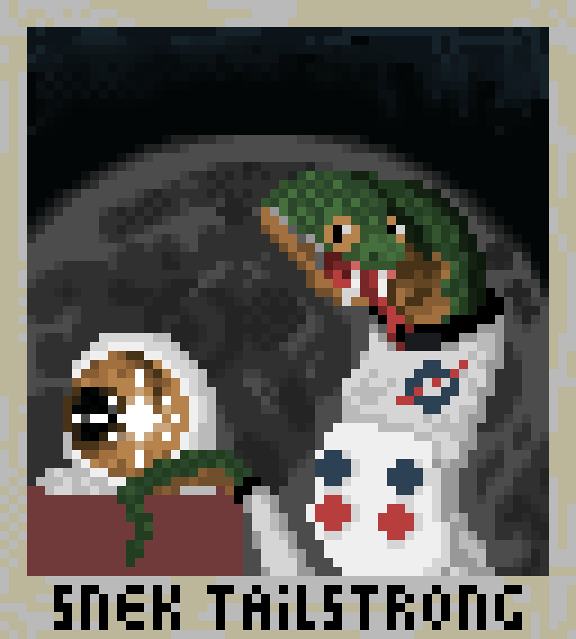 Oh, hi!
#pixelart #astronaut #snake #moon