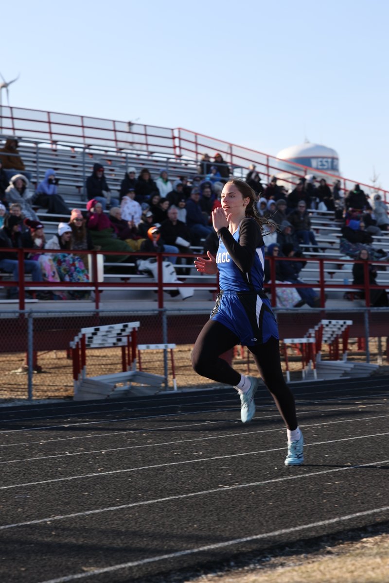 CONGRATULATIONS! Jocelynn Skoda has broken another school record! Not only has she broken the triple jump record, but now has broken the 400m dash record with a time of 58.83 seconds! #greatjob #proud #gobigblue #fastrunner