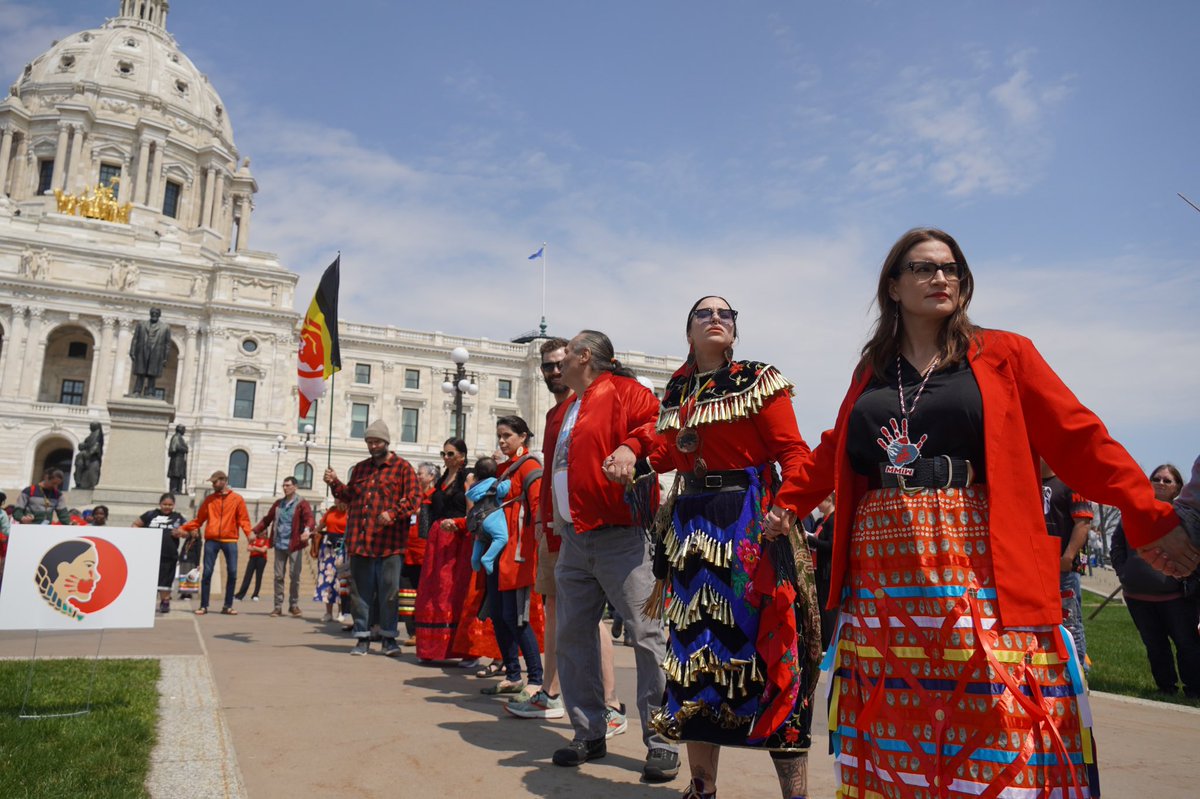 LtGovFlanagan's tweet photo. Every Native woman I know has experienced violence. Every. Single. One.
 
But in Minnesota, we’re harnessing the power of visibility and turning it into action to ensure our relatives are seen, heard, valued, protected, and believed.
 
We won’t go backwards. #MMIR #MMIW #MMIWG2S https://t.co/cVCgcg4Dr0