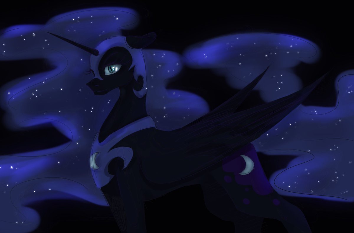 h0i44's tweet photo. Nightmare moon https://t.co/XnrQympRG5