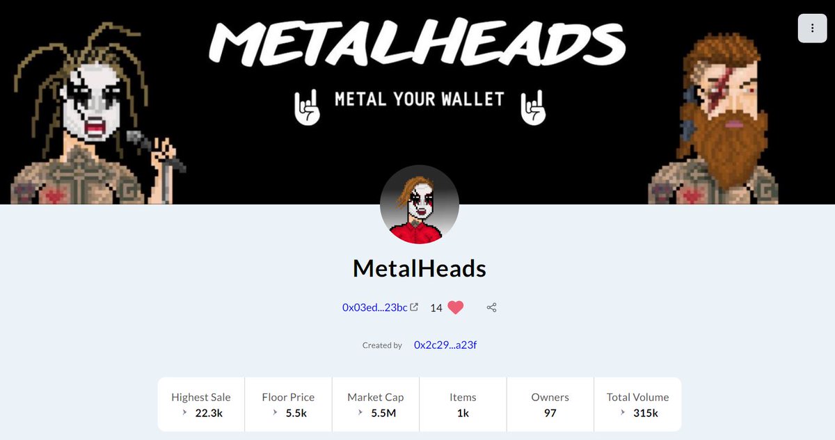 As you shuffle through @SparklesNFT  marketplace, don't forget to give a little love to Grungies and Metalheads #NFT  page !

Hit that ❤️ on our profiles !

Grungies🎸:
sparklesnft.com/collection/son…
Metalheads 🤟:
sparklesnft.com/collection/son…
#songbird #Flare #SGB #XRP #FLR
