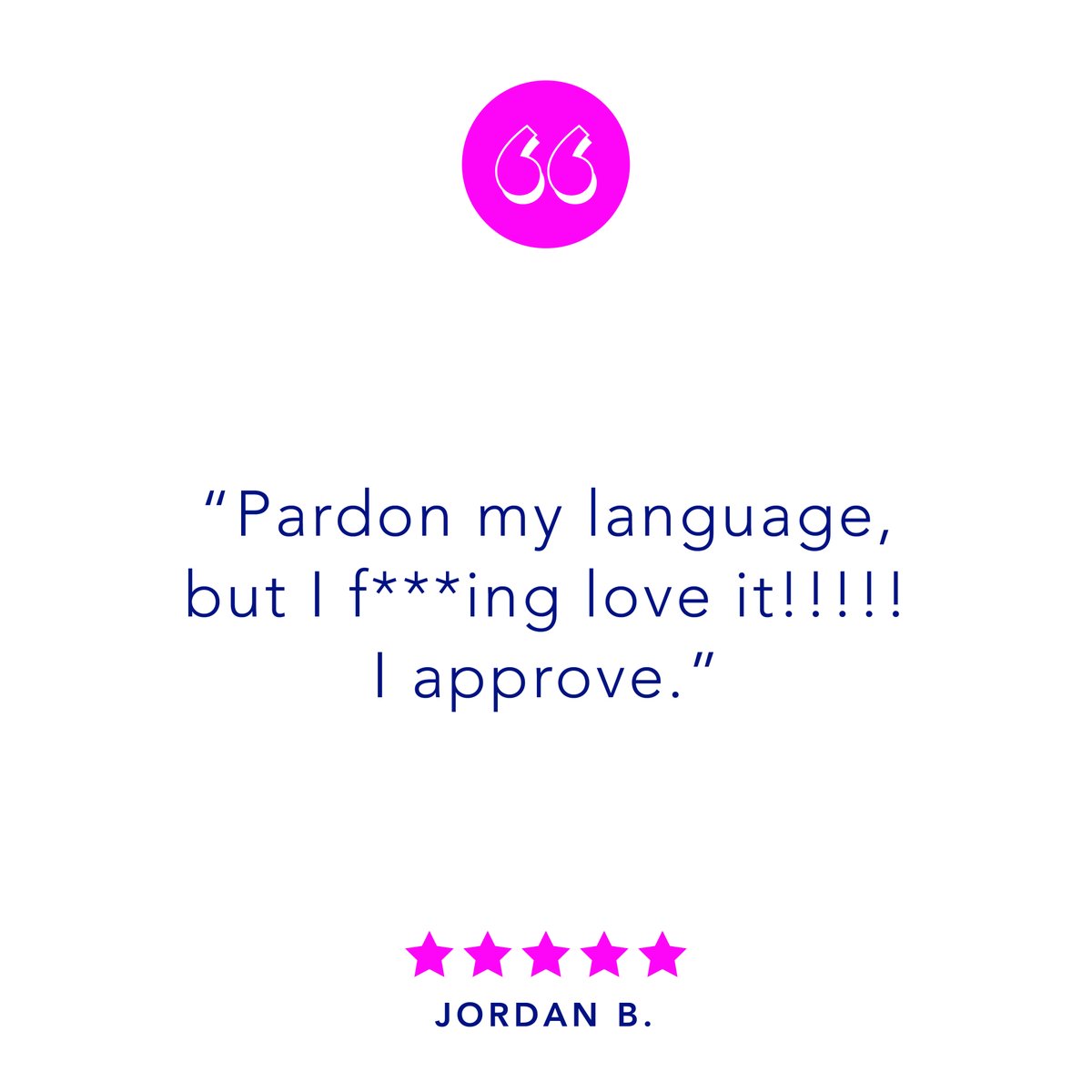 SquidPixels's tweet photo. ⭐️⭐️⭐️⭐️⭐️ "Pardon my language but I f***ing love it!!!!! I approve."
—JORDAN B. https://t.co/w9wPGOfTb6