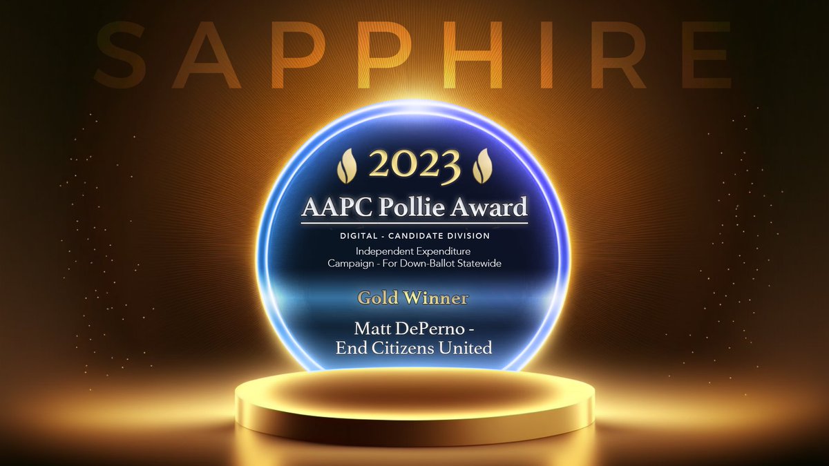 We're incredibly honored that our IE campaign with <a href="/StopBigMoney/">End Citizens United</a> to expose the truth about election-denier Matt Deperno, and re-elect Dana Nessel, won a Pollie Award! And we're pumped to keep up the fight to elect progressive candidates in this next election. 💪💪🏽💪🏾