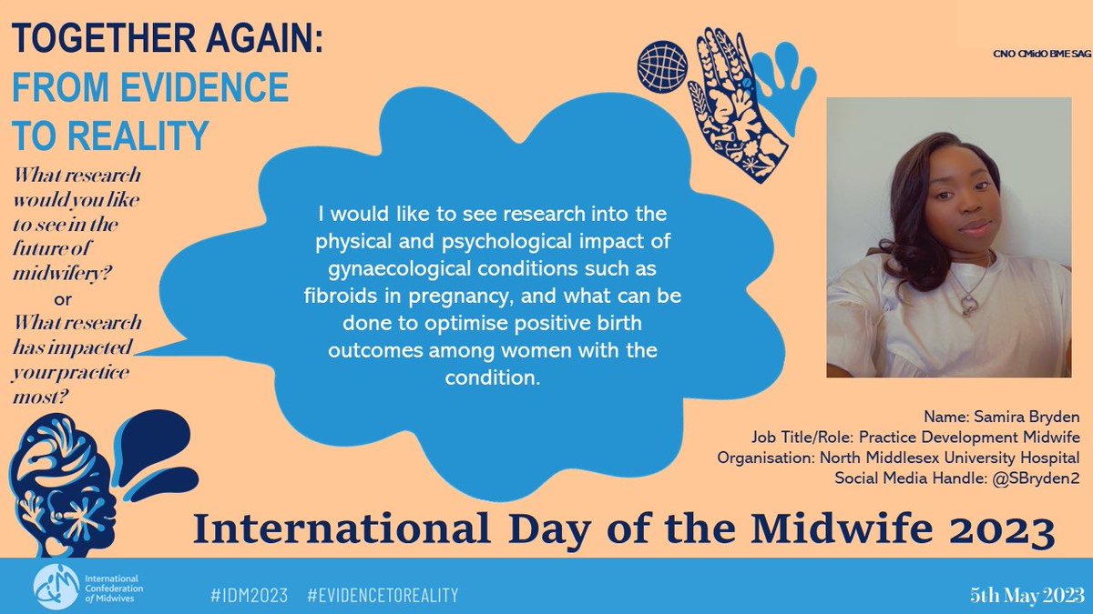 Semira Bryden @SBryden2 celebrates #InternationalDayoftheMidwife #IWD2023 @NorthMidNHS