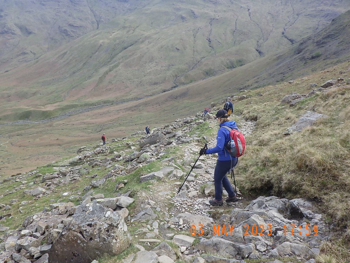KnipeMike's tweet image. Crook and Weardale Ramblers at the Langdale Pikes. Lovely weather by the way - normally, when I go to Langdale it chucks it down....