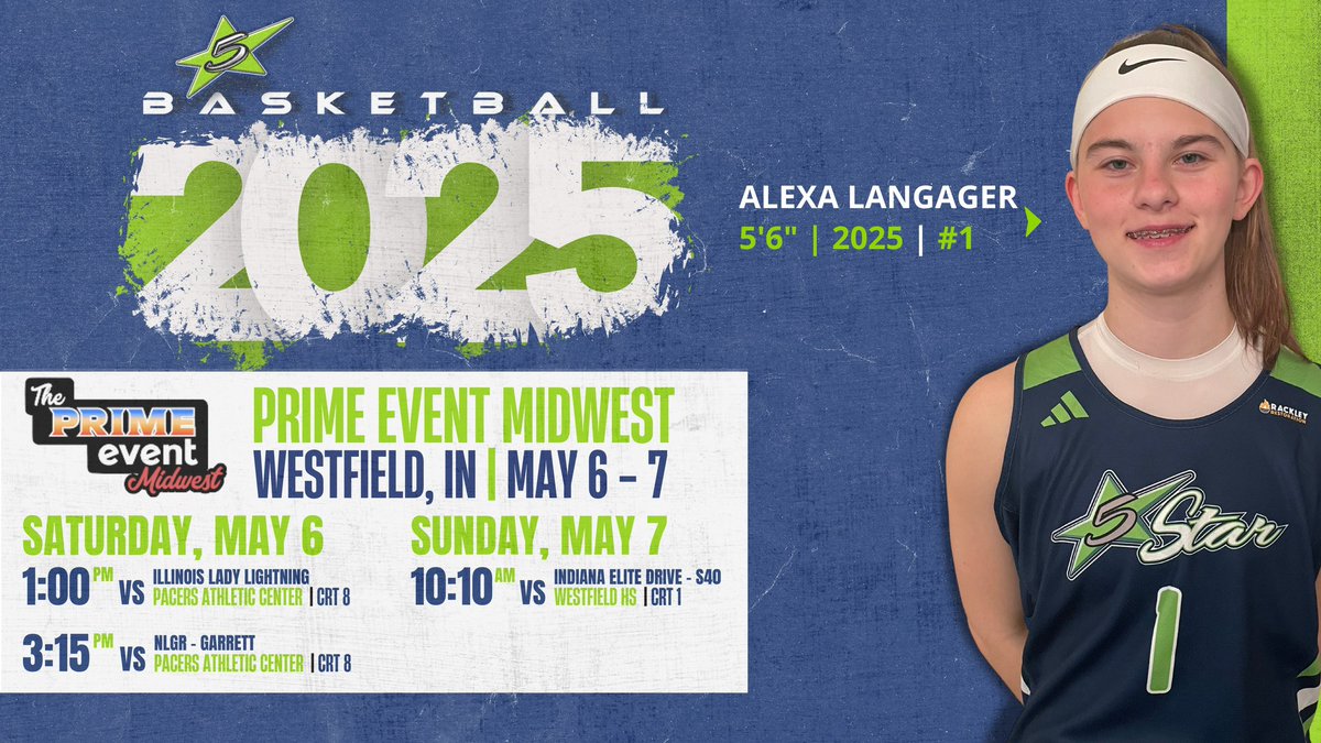 AlexaLangager's tweet photo. Schedule for this weekend! @FiveStar_BB https://t.co/SAwZFYo9kS