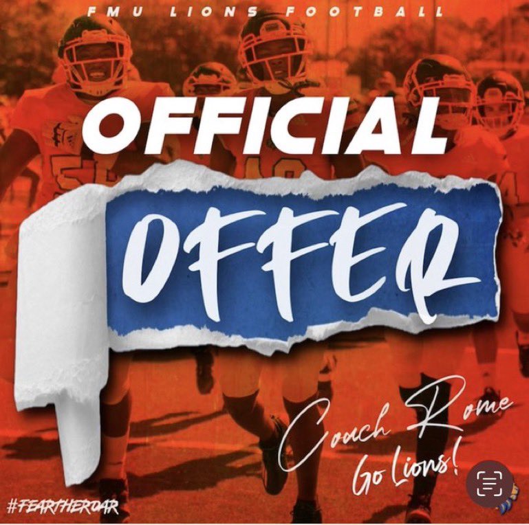 JoshuaTown14's tweet photo. Blessed to receive a offer from Florida Memorial University 💙🧡 @mikejones10 @FloridaMemoria2 @larryblustein @TheCribSouthFLA https://t.co/GjSByoLLp6
