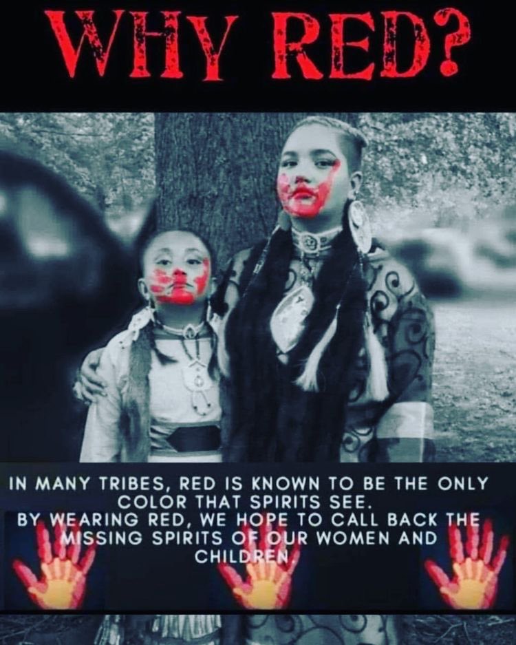 Today, we remember and honor the Indigenous women and girls who have been stolen from their families and communities due to violence and neglect.

This is the reason why we wear Red!🥹🙏🏽

#MMIW #MMIWGActionNow 
#MMIW2023 
#NoMoreStolenSisters
#MMIWG