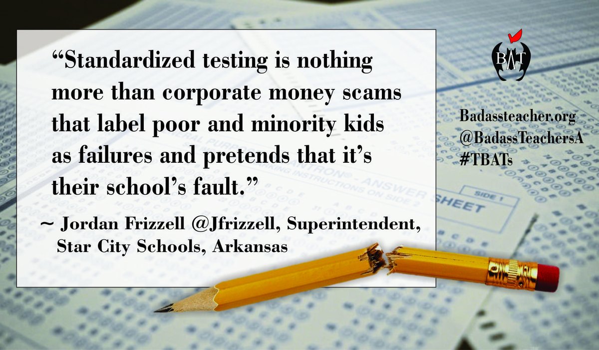 @GeorgiaBATs (@georgiabats2) on Twitter photo It's no surprise that schools that have the fewest resources have the lowest scores. Instead of punishing them, we should be providing them with better resources. #TBATs #LessTestingMoreTeaching <a href="/AlabamaBATs/">AlabamaBATs</a> <a href="/KentuckyBATs/">Kentucky BATs</a> <a href="/MemphisbatBa/">TennesseeBATs</a> <a href="/FLBATsA/">@FLBATs</a> <a href="/MississippiBAT/">Mississippi BATs</a> It's no surprise that schools that have the fewest resources have the lowest scores. Instead of punishing them, we should be providing them with better resources. #TBATs #LessTestingMoreTeaching <a href="/AlabamaBATs/">AlabamaBATs</a> <a href="/KentuckyBATs/">Kentucky BATs</a> <a href="/MemphisbatBa/">TennesseeBATs</a> <a href="/FLBATsA/">@FLBATs</a> <a href="/MississippiBAT/">Mississippi BATs</a>